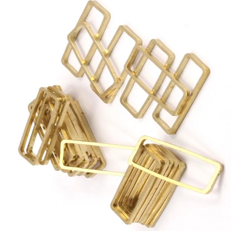 

50pc.. Raw Brass Open Rectangle Connectors..sz (9x24x1mm) D193