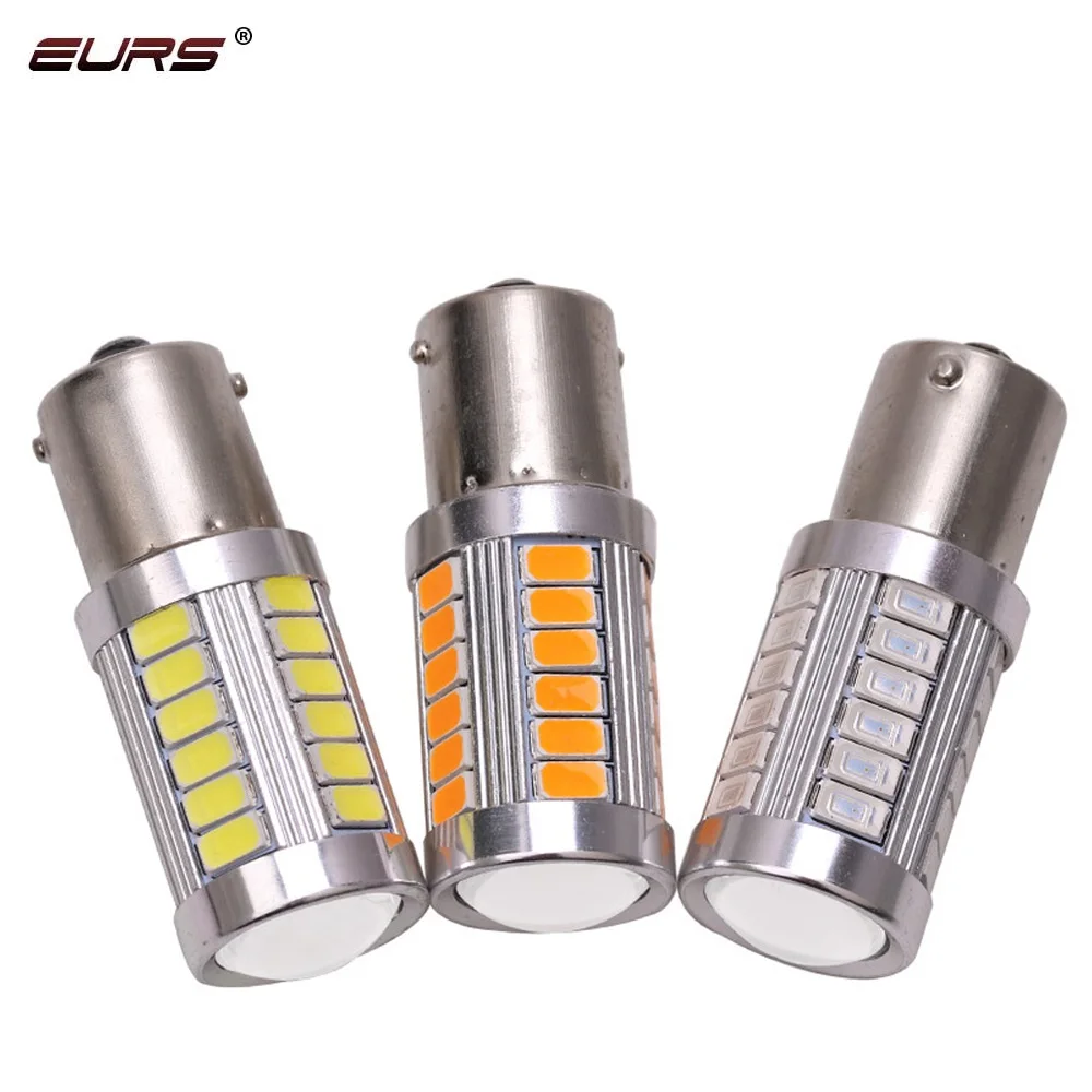 EURS 20 шт. Универсальный 1157 BAY15D 1156 Ba15s 33SMD T20 7440 7443 супер яркий светодиодный