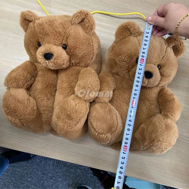 

Plush Warm House Shoes Women Teddy Bear Slippers Anti-slip Soft Home Indoor Slipper Ladies Cute Cartoon Funny Kigurumi Shoes