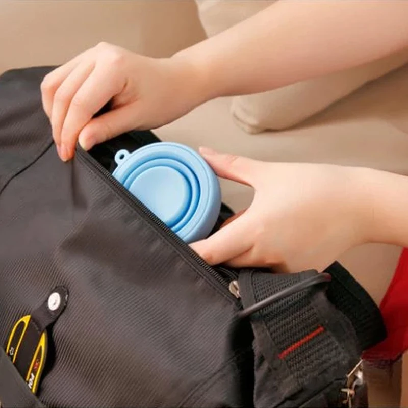 Портативная силиконовая Выдвижная складная чашка телескопическая для улицы