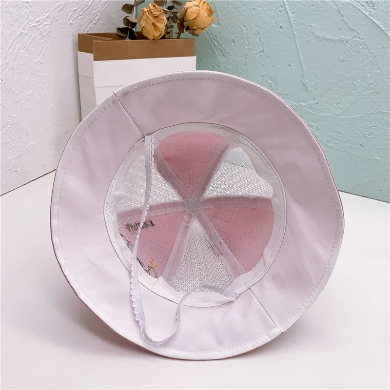 

2021 Baby Net Hat Breathable Cartoon Children Hat Outdoor Shade Fisherman Hat Spring and Summer New Style 1 Month To 2 Years Old
