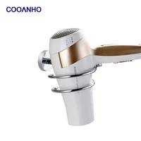 cooanho stainless steel bathroom hair dryer holder hair care tools holder wall mount chrome finished