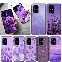 purple flower butterfly for samsung a72 a52 a02 s a32 a12 a42 a21 s a11 a01 a03 a51 a91 a81 a71 a41 a31 core uw phone case