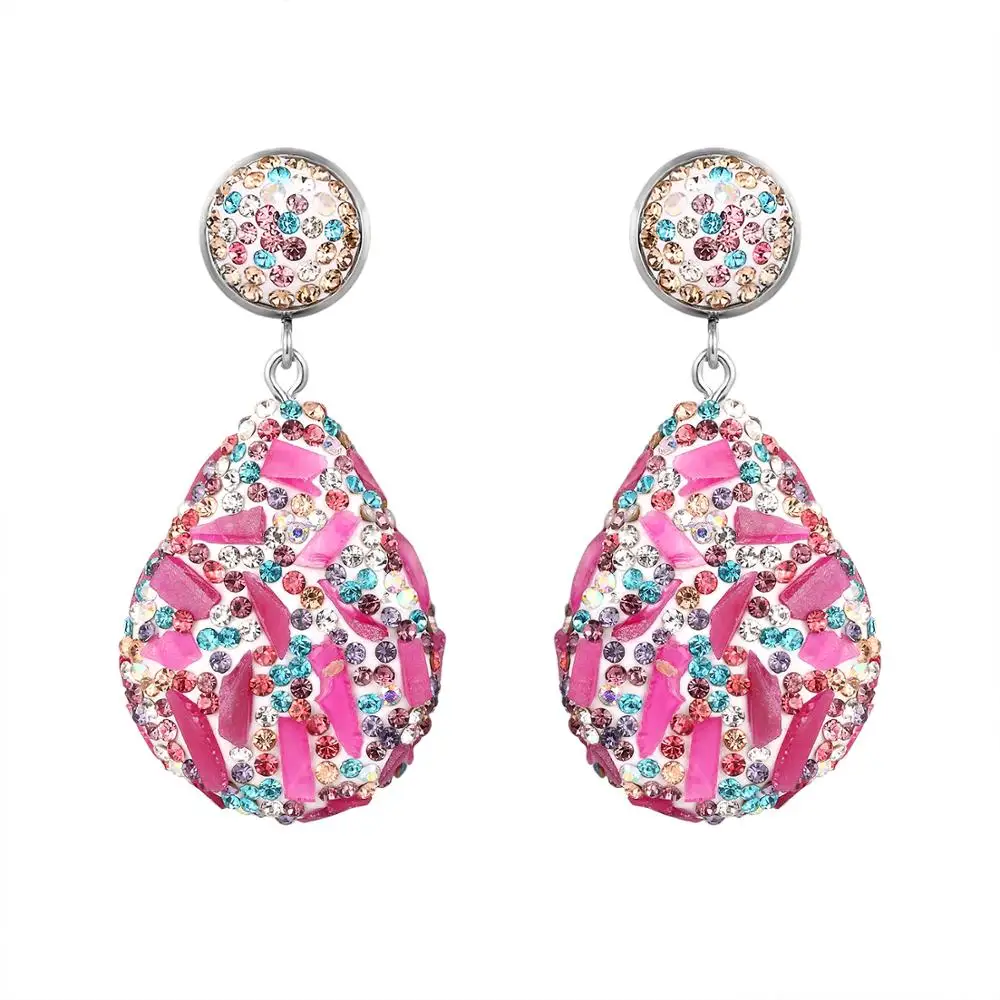 Женские серьги-капли ручной работы 11 видов роскошных сережек с кристаллами