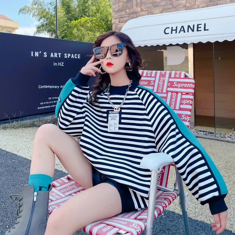 

Girls' color-blocking sweater for fall/winter 2021 sweater t-shirt top shirt