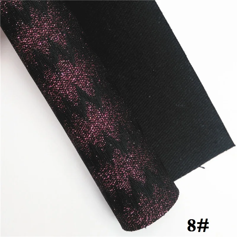 8 Glitterwishcome 21X29 см A4 Размер сетка блестящая кожа, стрелка волна блестящая ткань листы, кожа ткань винил для бантов, GM599A - Цвет: 8