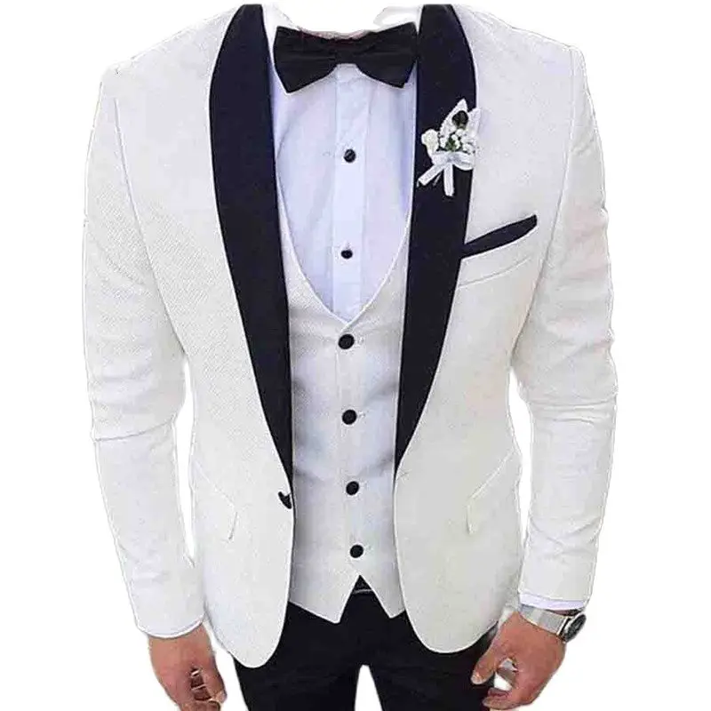 

Custom Made Best Wedding Suits For Men Formal Groom Tuxedos Slim Fit Prom Groomsmen Suit Men Tuxedo (jacket+pant+vest)