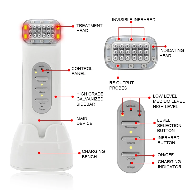 Для домашнего использования инфракрасный термаж для лица RF радиочастота