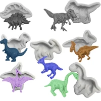 small dinosaur shape silicone mold resin kitchen baking tool diy cake pastry fondant moulds chocolate dessert lace decoration