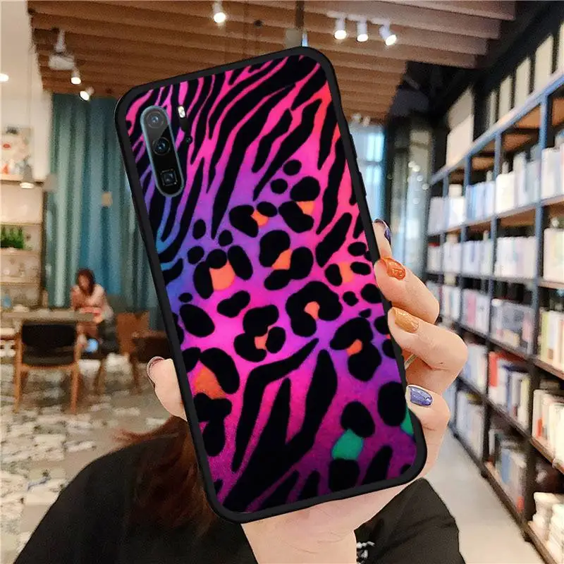 

Sexy pink leopard luxury trend Phone Case For Huawei P 40 30 20 lite pro smart 2019 honor 10 i lite 8x mate 20 pro nova 5t funda