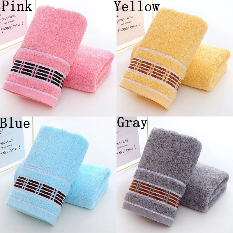 

Household Striped Adult Towel Soft Absorbent Easy Clean Not Shed Hair Bath Towel 34*74cm