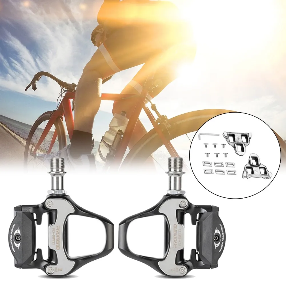 

PROMEND Road Bicycle Pedals Aluminum Alloy Bike Lock Flat Pedals With Lock Plate For SPD System Bike Accessories Cycling Parts