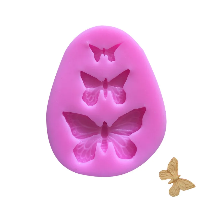 

1Pcs 3 Butterfly Silicone Fondant Mold Baking for Kitchen 3D DIY Sugar Craft Chocolate Cutter Cake Decorating Tools Accessories
