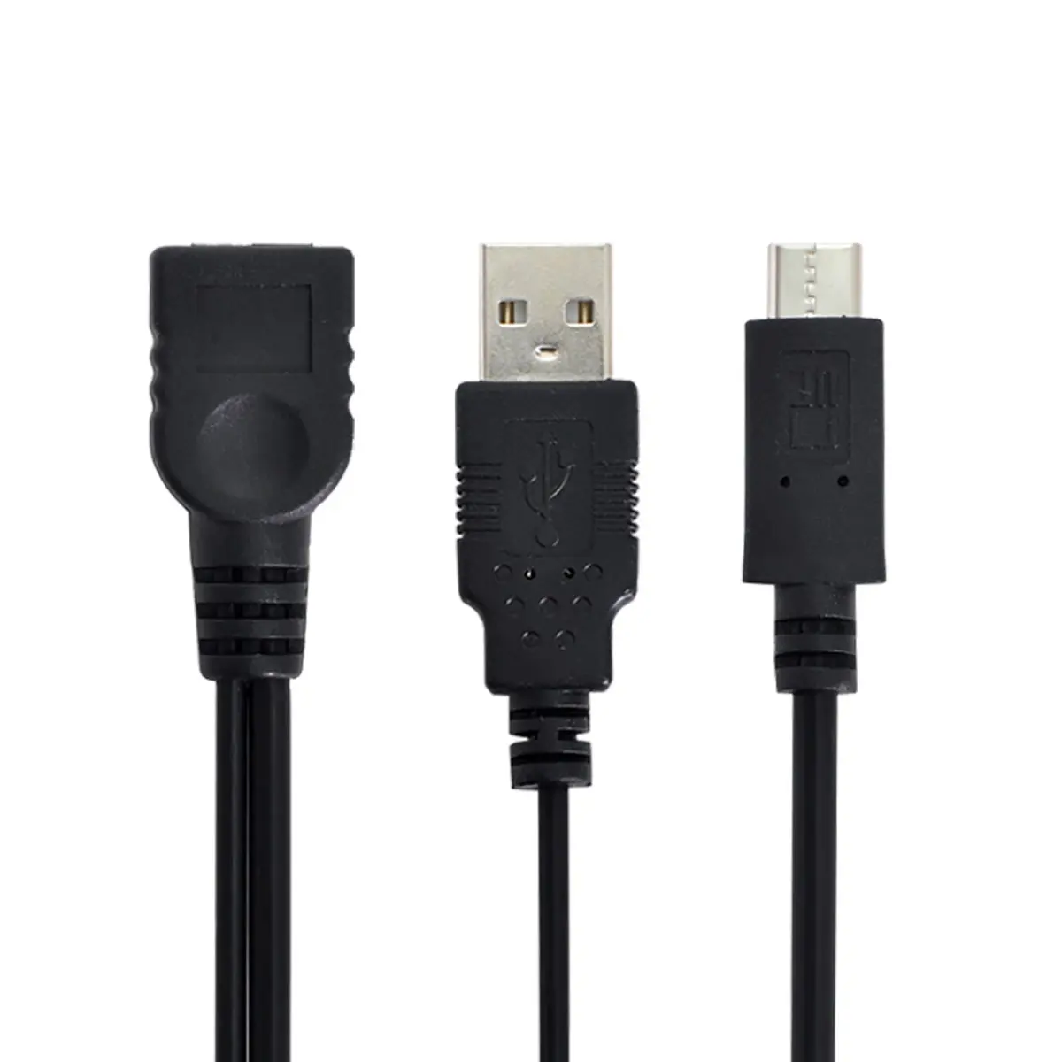 

CY USB 2.0 Female OTG to USB-C Type-C USB 3.1 Data Cable with Power for Cell Phone & New Laptop Pro