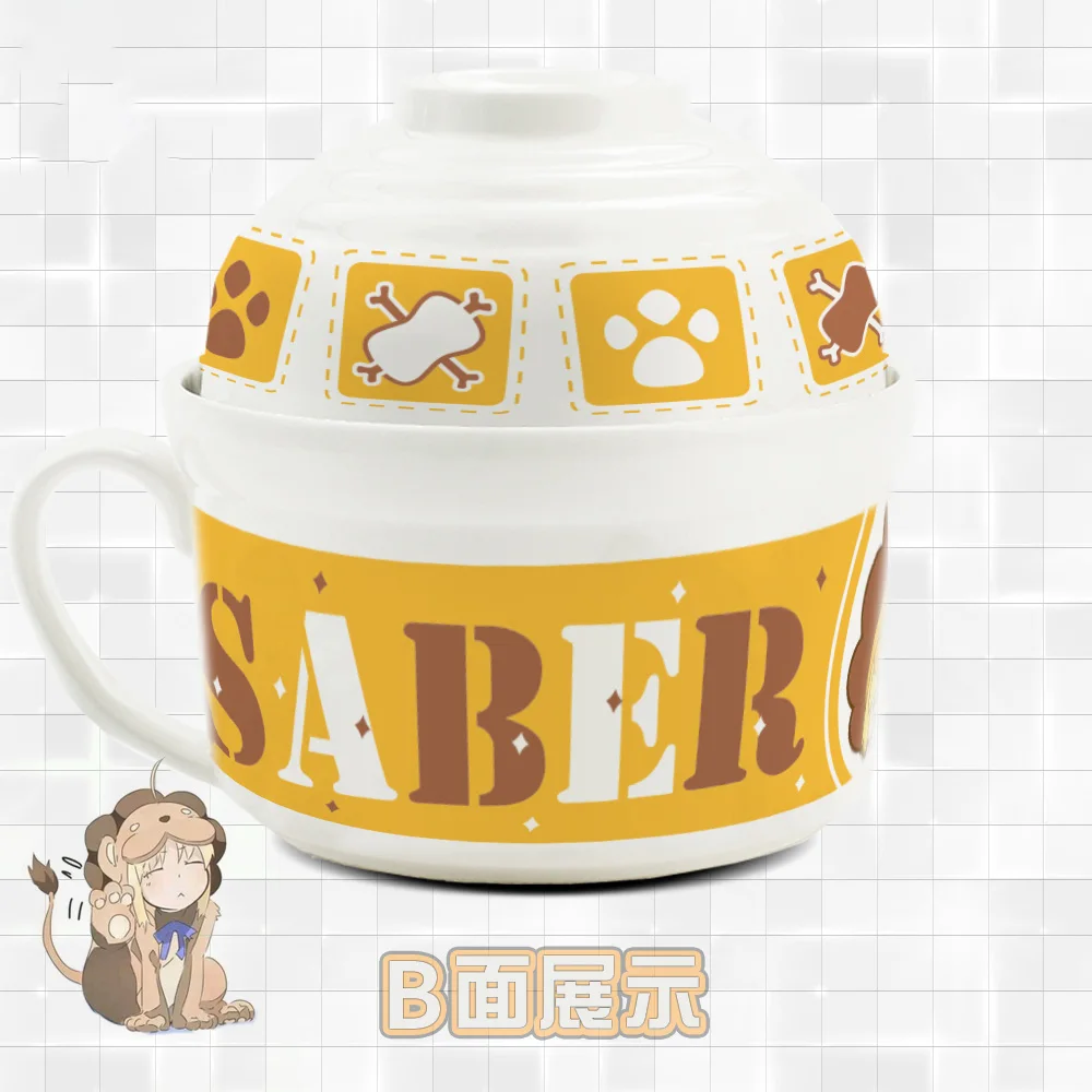

Anime Fate/Grand Order FGO Altria Pendragon Instant noodles bowl Japanese Men Women Student rice bowl tableware Birthday Gifts