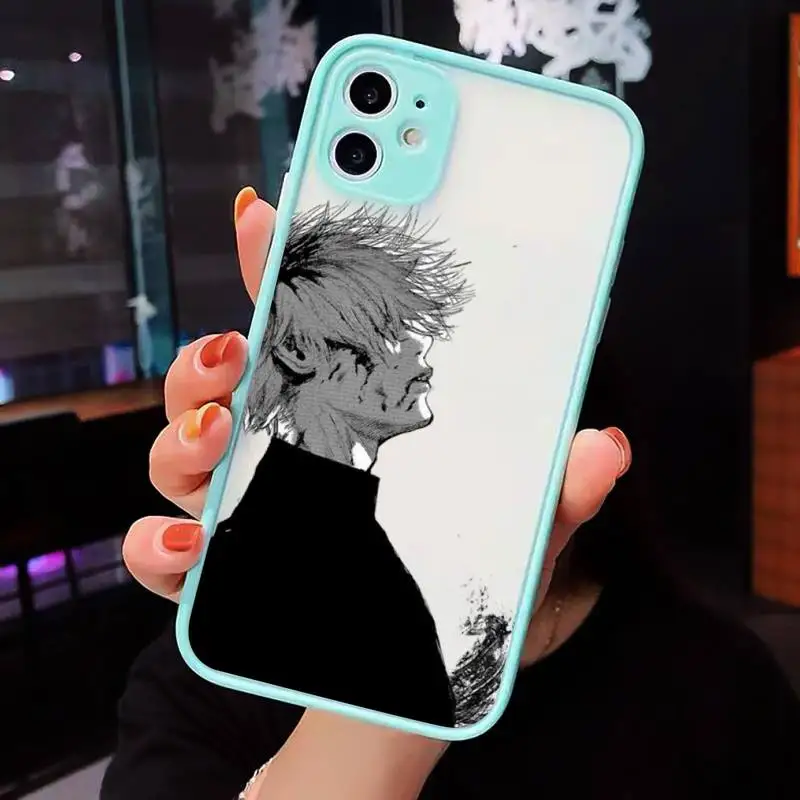 

Trendi Anime Ghoul Kaneki Ken untuk Phone Cases matte transparent For blue iPhone 7 8 x xs xr 11 12 pro plus max mini Clear