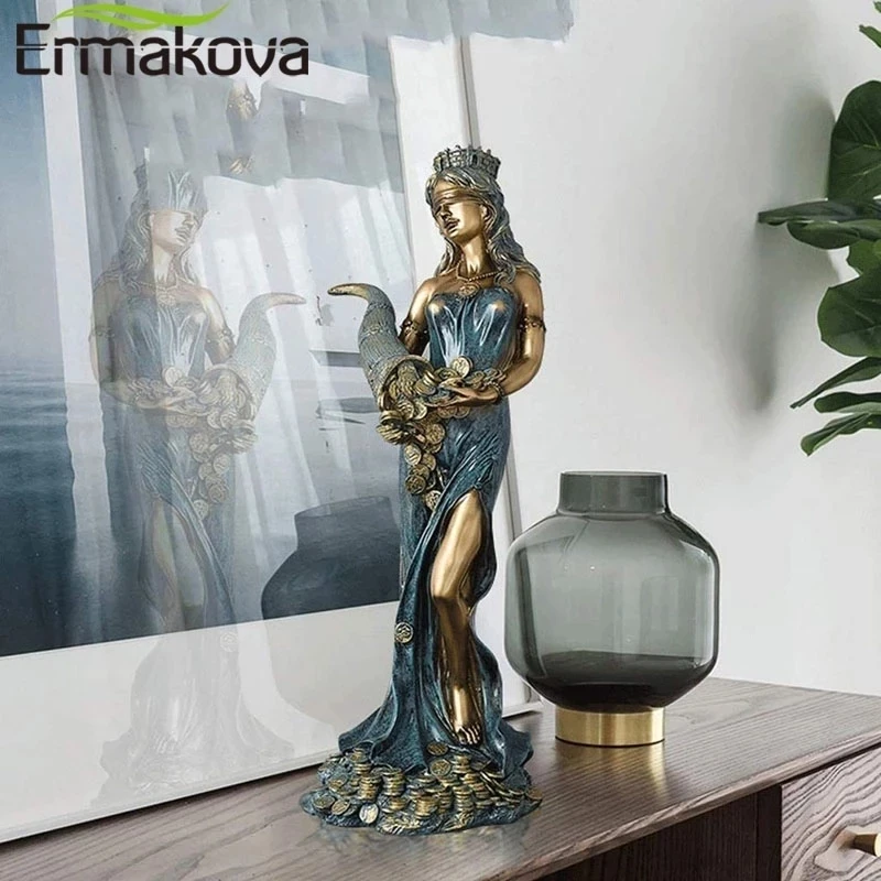 

Фигурка богини греческого богатства ERMAKOVA большого размера из смолы с погоранием, скульптура на удачу, офисный подарок, домашний декор