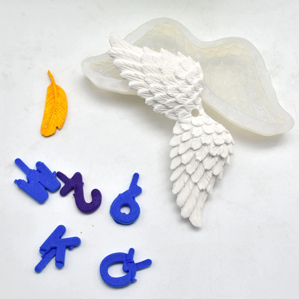 Angel Wings 3D силиконовая форма для украшения торта инструменты литья DIY Инструменты