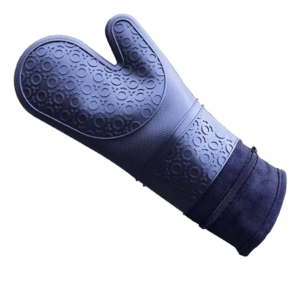 

DishyKooker 1PC Washable Thick Double Layer Heat Resistant Nonslip Silicone Glove for Kitchen BBQ Cooking Baking