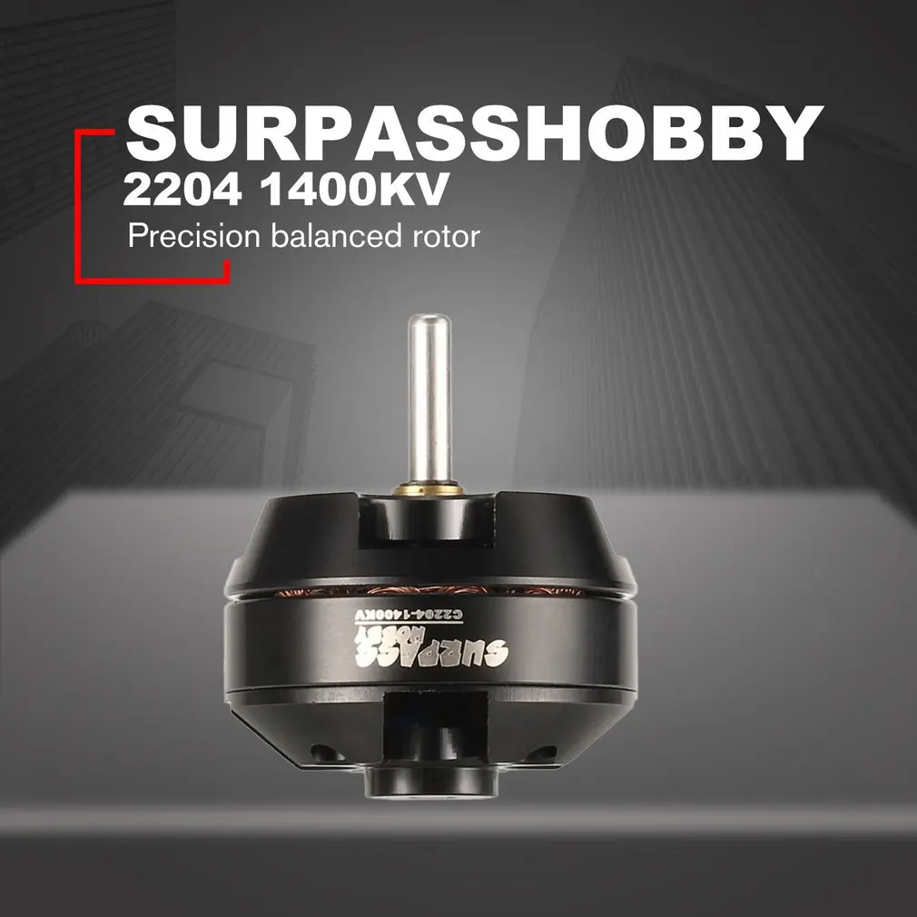 

SURPASS HOBBY Aircraft Motor 880\1400\1050KV Fixed Wing 14 Stage Outer Rotating Brushless Motor Φ3.0x12mm Rear Output Shaft