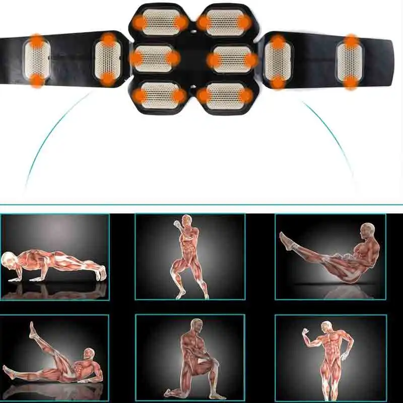 

Abdomen Muscle Massager Training Body Shape Fit Set ABS Six Pad Massage Trainer Sticker Controlle Workout Equipments Home Gym