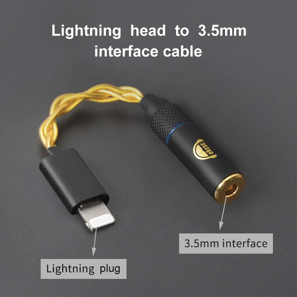 Кабель-адаптер okcbc для Iphone разъем Lightning-Male на 3 5 мм аудио-гнездо 4-ядерный