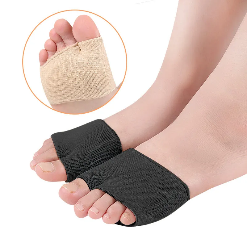 

1 Pair Metatarsal Sleeve Pads Half Toe Bunion Sole Forefoot Gel Pads Cushion Half Sock Supports Prevent Calluses Blisters