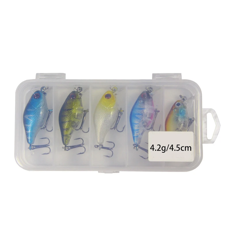 

5 Colors Plastic Fishing Lures Inshore Large Hard Bait Minnow Lures with Hooks EDF88