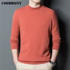COODRONY брендовый Зимний толстый теплый свитер с высоким воротом однотонный высококачественный 100% чистый мериносовой шерстяной пуловер для мужчин одежда C3119
