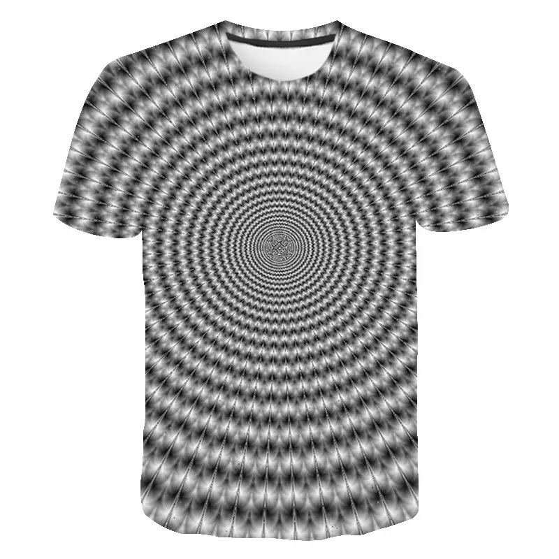

Summer Whirlpool Dizziness 3D Printed T Shirts Casual Streetwear Boy Girl Kids Fashion Short Sleeve Men Women Children T-shirt