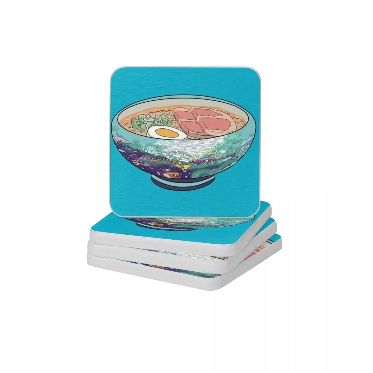 Японские рамен диатомит земля квадратной круглой формы Coaster Поглощение воды