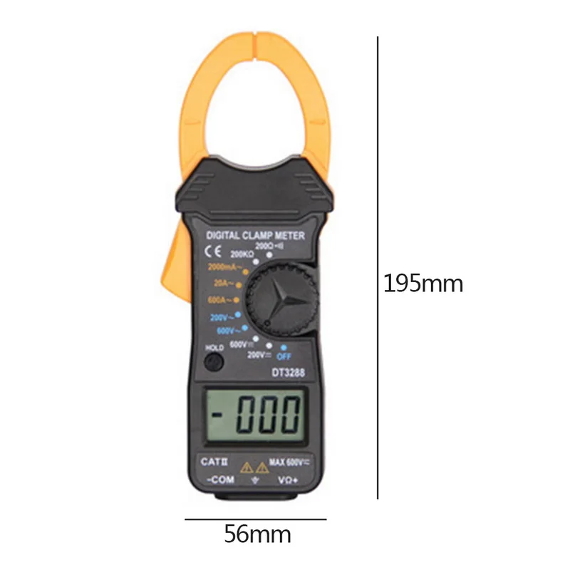 

DT3288 Handheld Digital Multimeter Ampere Clamp Current Meter Pincers Voltmeter Ammeter Precision Measurement Tester