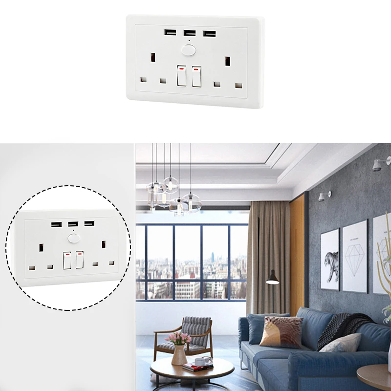2019 Новинка 2.1A USB розетка для штепсельных вилок с двумя usb портами зарядное