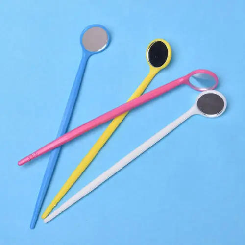 100 шт. стоматологический одноразовый Рот Зеркала для обследования Пластик