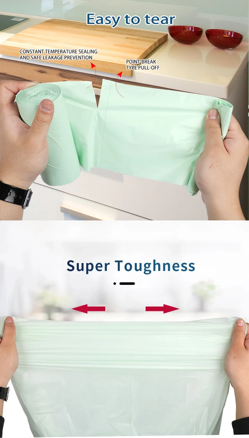 150 шт. 100% биоразлагаемых мусорных мешков |