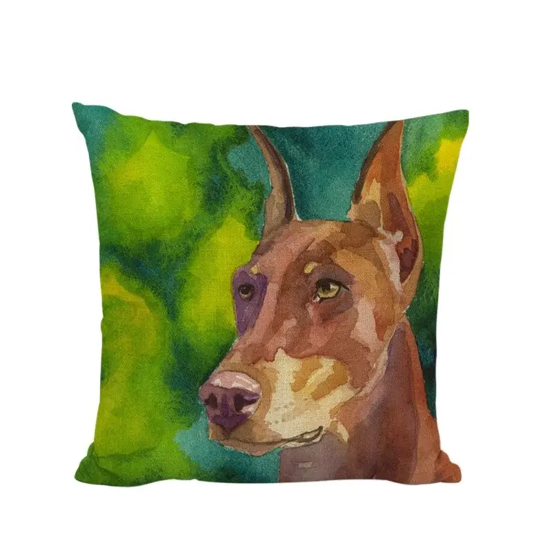 Масляная живопись собака наволочка золотистый ретривер 45*45 см Французский