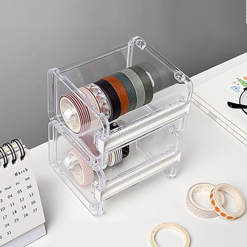 

Masking Tape Cutter Washi Tape Storage Organizer Cutter Office Tape Dispenser Organizers