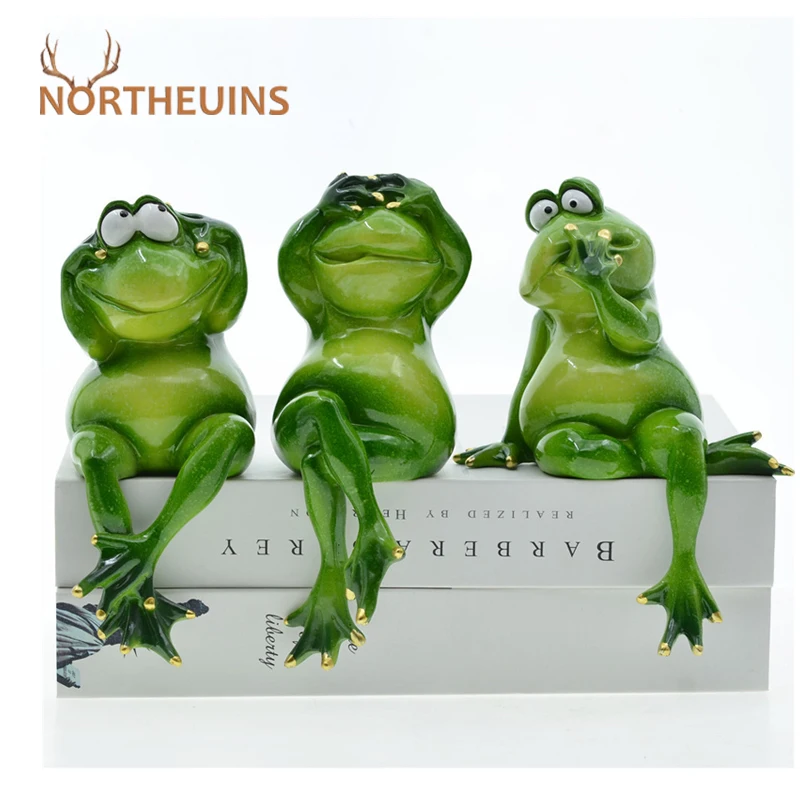 

NORTHEUINS 3 шт. резиновые Креативные Забавные костюмы лягушек, аксессуары для украшения скандинавских лошадей, современные офисные украшения