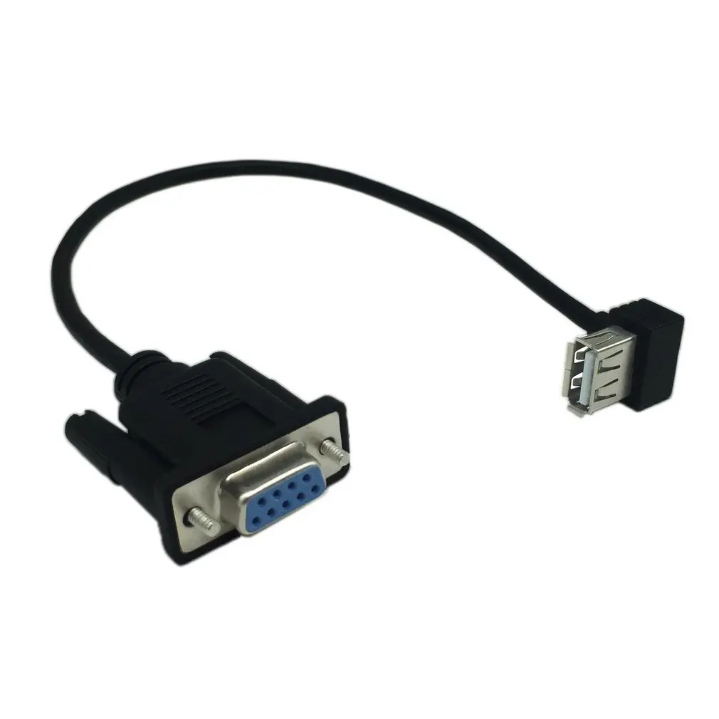 Последовательный Кабель-адаптер RS232 DB9 Мама-USB 2 0 A мама конвертер 8 дюймов 25 см |