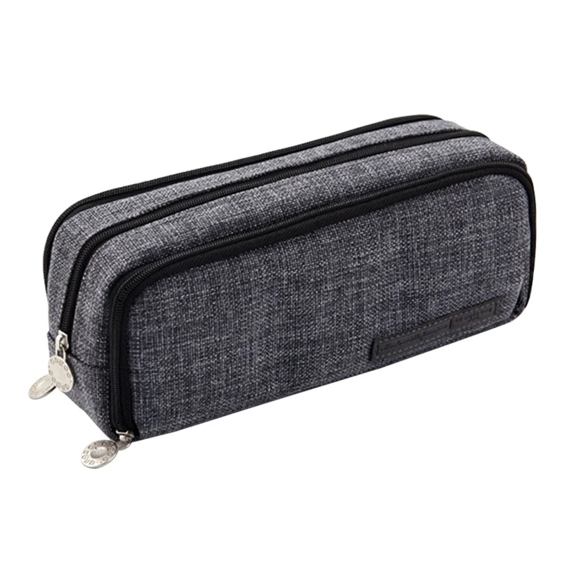 

Simple Large Capacity Pencil Case Double Layer Storage Pencil Bag Handheld Portable Office Stationery Bag For Students
