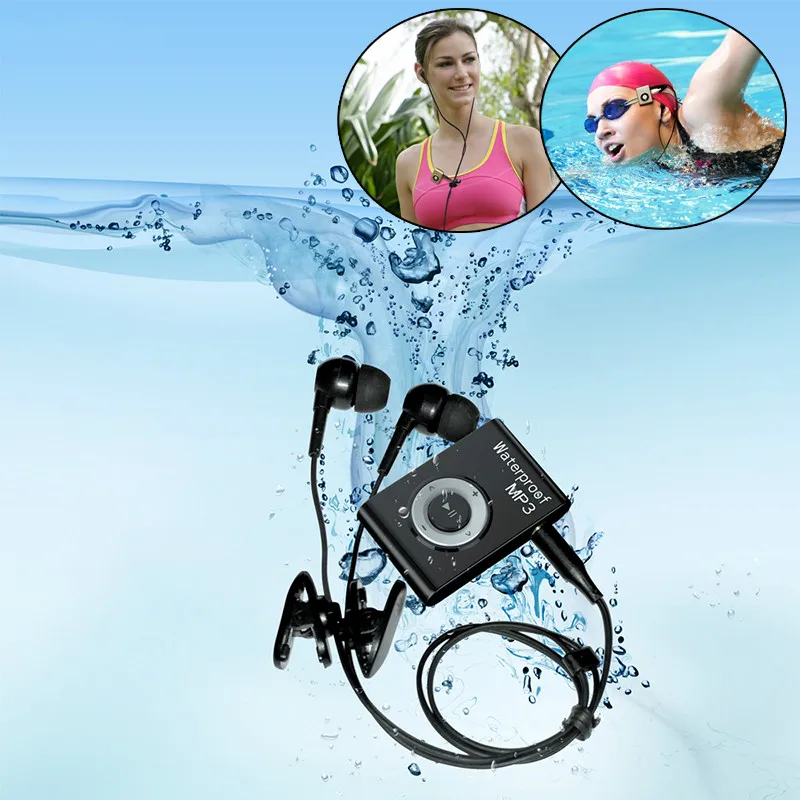 Mini Waterproof Swimming MP3 Player Sports Running Horse Riding MP3 Sereo Walkman Music MP3 Player With FM Radio Hi-Fi Clip