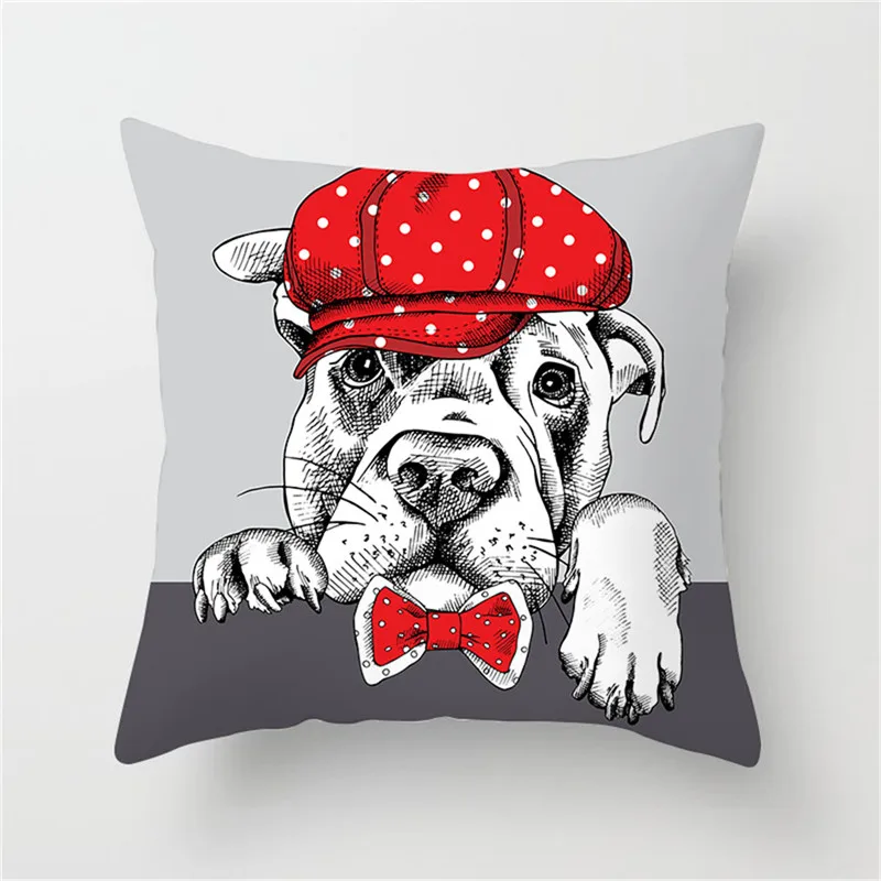 Fuwatacchi животное с красной шапкой подушки наволочка для белка кошка подушка