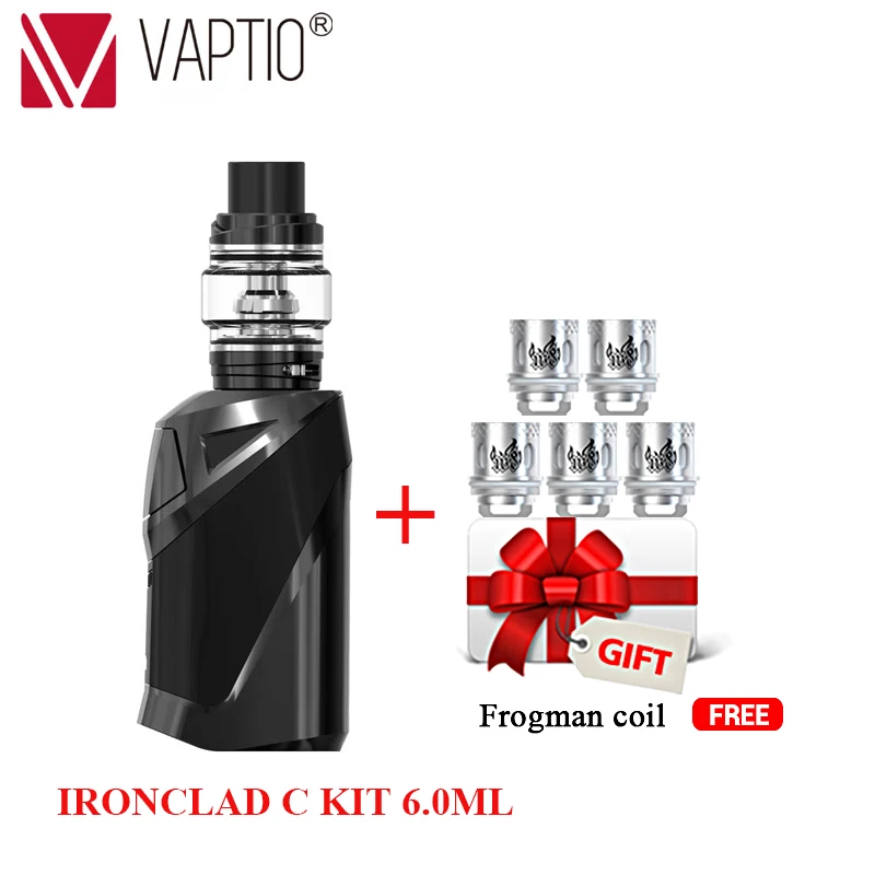 Black Подарок 5 шт катушек! VAPTIO супер летучая мышь 220 Вт Vape набор электронных сигарет 220 Вт коробка мод 2,0/5,0 мл бак Vape мод без батареи - Цвет: Black