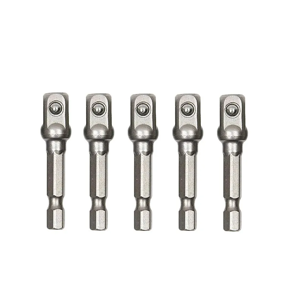 

5pcs Socket Adapter 3/8inch X 1/4inch X 50mm Hex Shank Impact Driver Bit Power Tool Drill Bits Rotatable Extension