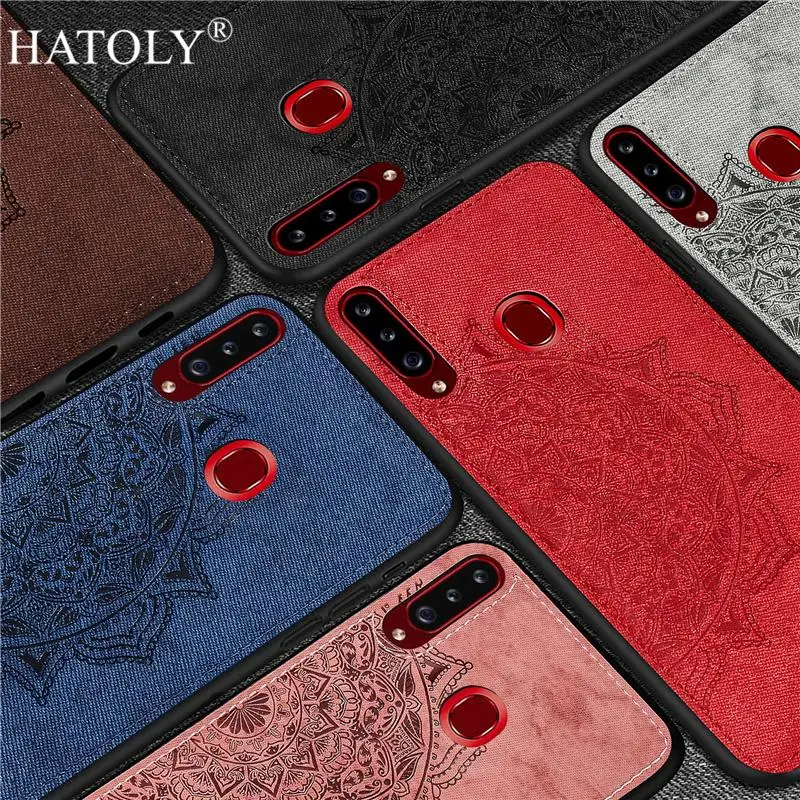 

For Samsung Galaxy A20s Case Silicon Rubber TPU Cloth Texture Fashion Phone Cover For Samsung A20s Case for Samsung Galaxy A20s