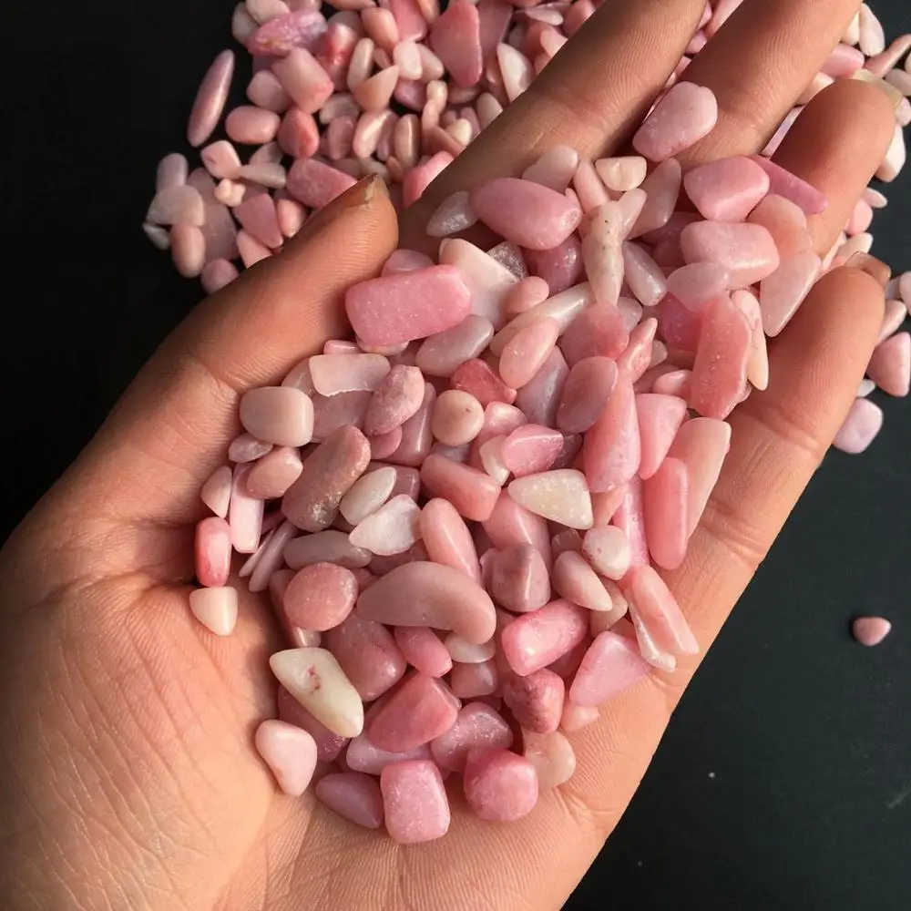 

Natural Pink Opal Tumbled Crystal Quartz Broken Small Gravel Stone For Healing Home Ornament