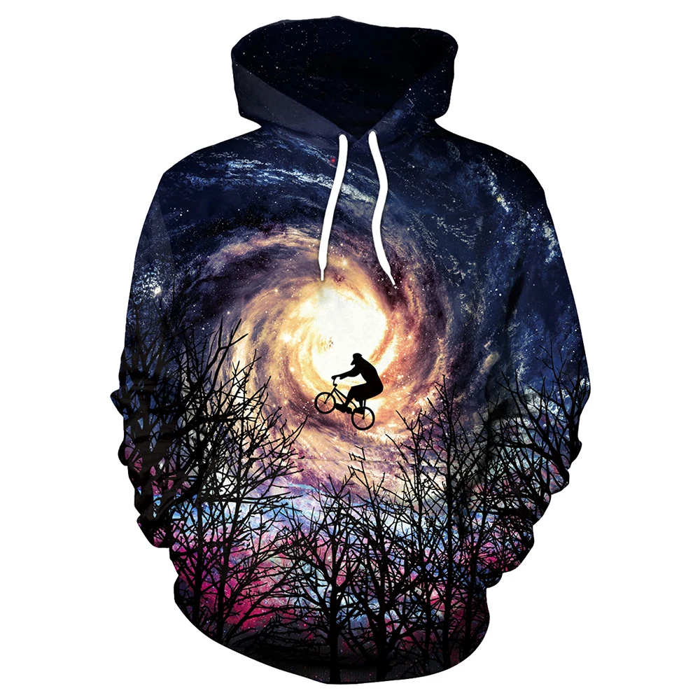 Новый дизайн толстовки с капюшоном в стиле хип хоп Галактика Космос 3D печатных
