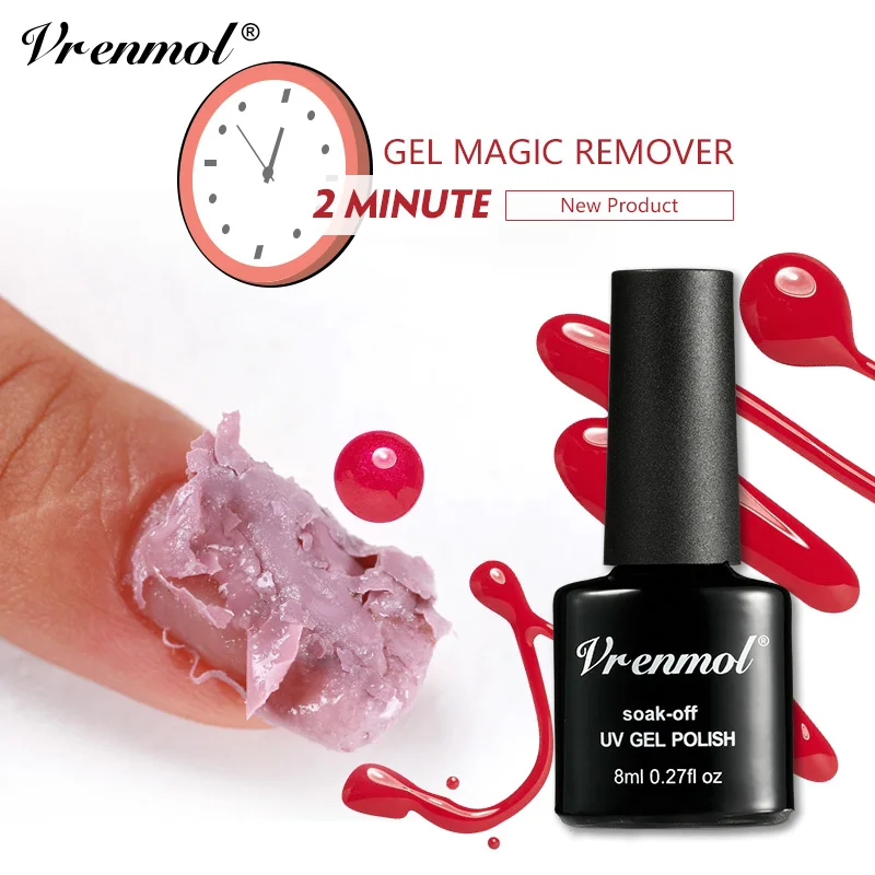 Vrenmol 2019 Новое поступление быстрое очищение 7 мл 2 минуты Burst Remove Gel Soak Off UV & LED лак для