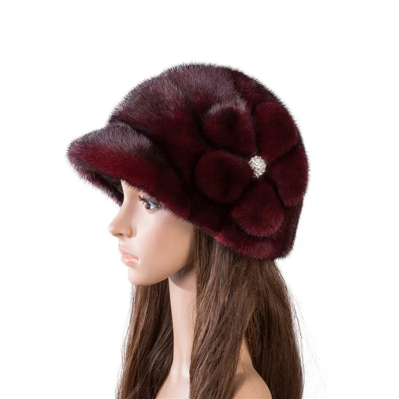 Шапка-ушанка женская из натурального меха норки большая теплая зимняя 2020 |