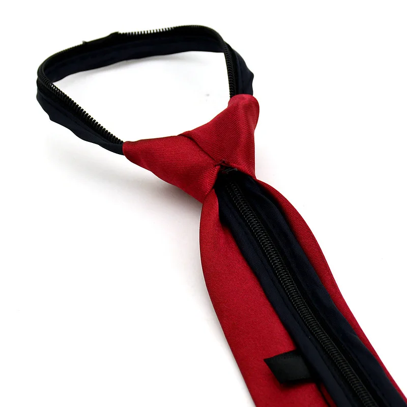

New Fashion Kids Zipper Lazy Necktie Tie Boys Narrow Pre-tied Neck Tie Casual Wedding Party Gift High Quality Necktie
